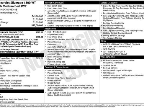 Used 2022 Chevrolet Silverado 1500 W/T w/ WT Convenience Package AWD/4WD image 6