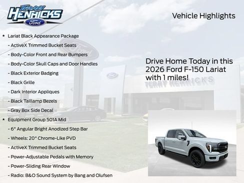 New 2026 Ford F150 Lariat w/ Equipment Group 501A Mid AWD/4WD image 4
