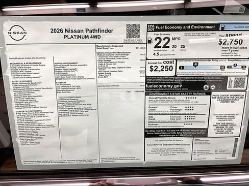 New 2026 Nissan Pathfinder Platinum image 43