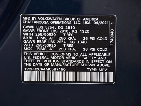 Used 2021 Volkswagen Atlas SE w/ Panoramic Sunroof Package image 33