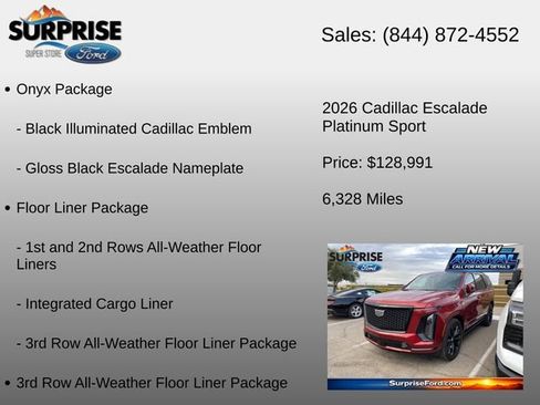 Used 2026 Cadillac Escalade Platinum Sport w/ LPO, ONYX Package AWD/4WD image 17
