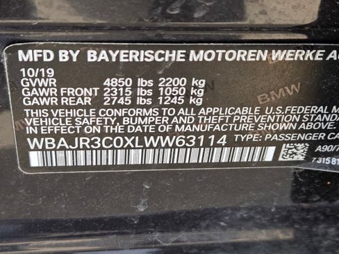 Used 2020 BMW 530i w/ Premium Package RWD image 13
