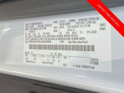 Used 2020 Ford Transit 350 XLT image 14