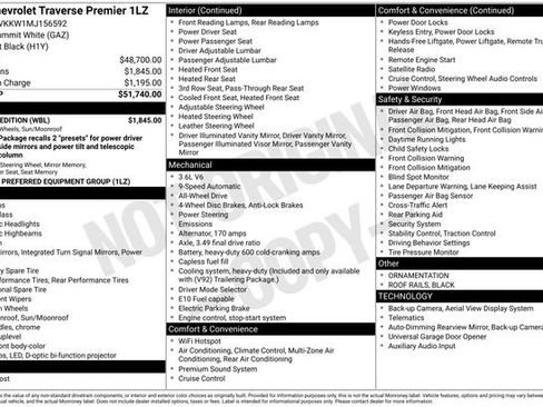 Used 2021 Chevrolet Traverse Premier w/ Redline Edition image 5