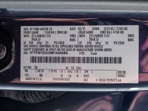 Used 2021 Ford F150 Platinum w/ Equipment Group 701A High image 68