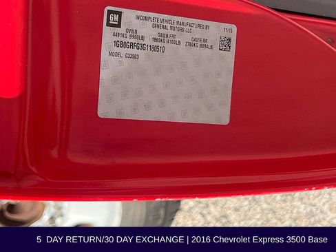 Used 2016 Chevrolet Express 3500 RWD image 34