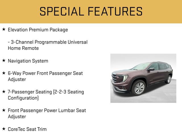 Used 2026 GMC Acadia Elevation w/ Elevation Premium Package AWD/4WD image 12