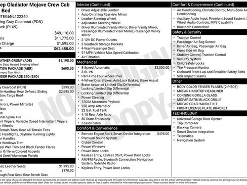 Used 2022 Jeep Gladiator Mojave w/ Cold Weather Group AWD/4WD image 41