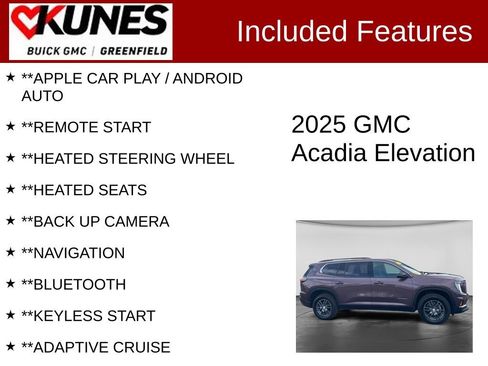 Used 2025 GMC Acadia Elevation AWD/4WD image 2