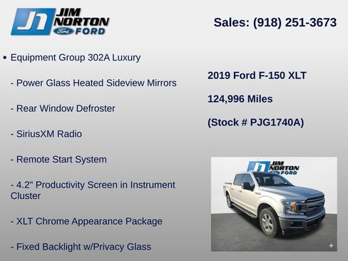 Used 2019 Ford F150 XLT w/ Equipment Group 302A Luxury AWD/4WD image 8