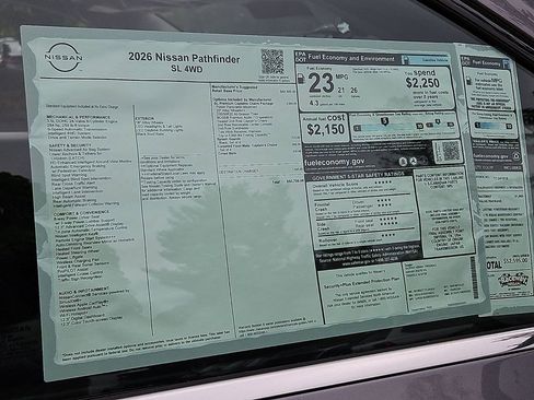 New 2026 Nissan Pathfinder SL w/ SL Premium Package AWD/4WD image 13