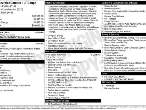 Certified 2024 Chevrolet Camaro LT w/ RS Package image 25