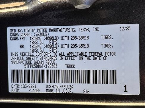 New 2026 Toyota Tundra TRD Pro image 26