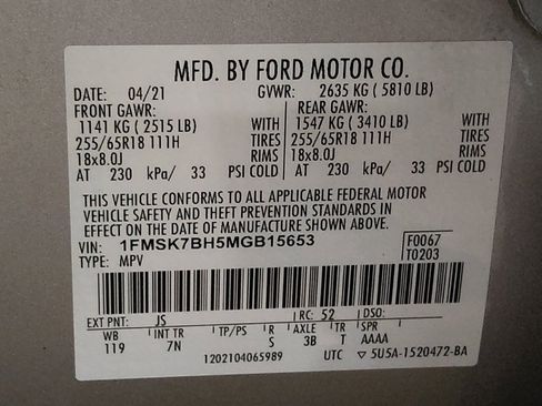 Used 2021 Ford Explorer 2WD image 33