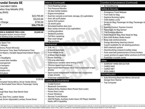 Used 2011 Hyundai Sonata SE w/ Navigation & Sunroof Pkg 4 FWD image 2