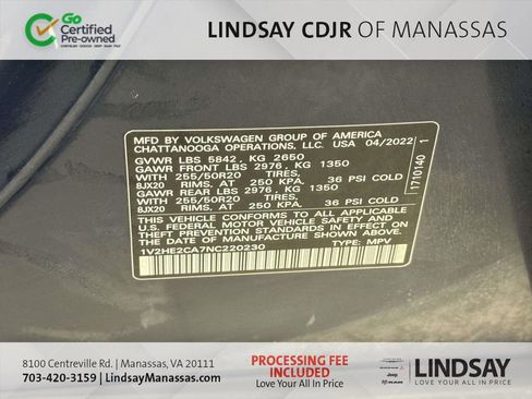 Used 2022 Volkswagen Atlas Cross Sport SE image 31