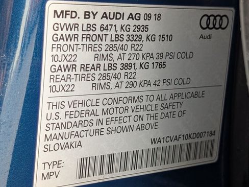 Used 2019 Audi Q8 Prestige w/ Towing Package AWD/4WD image 20