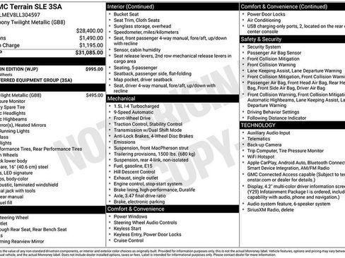 Used 2020 GMC Terrain SLE w/ Elevation Edition FWD image 2