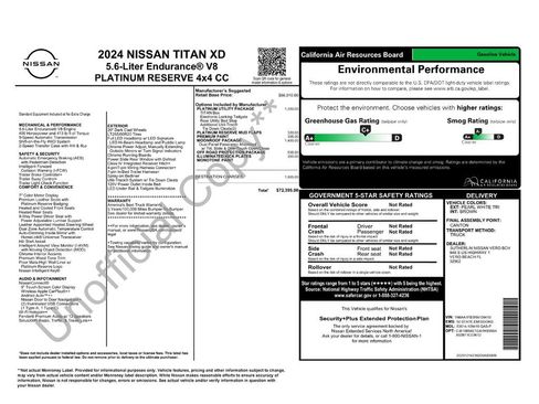 Certified 2024 Nissan Titan Platinum Reserve w/ Moonroof Package AWD/4WD image 32