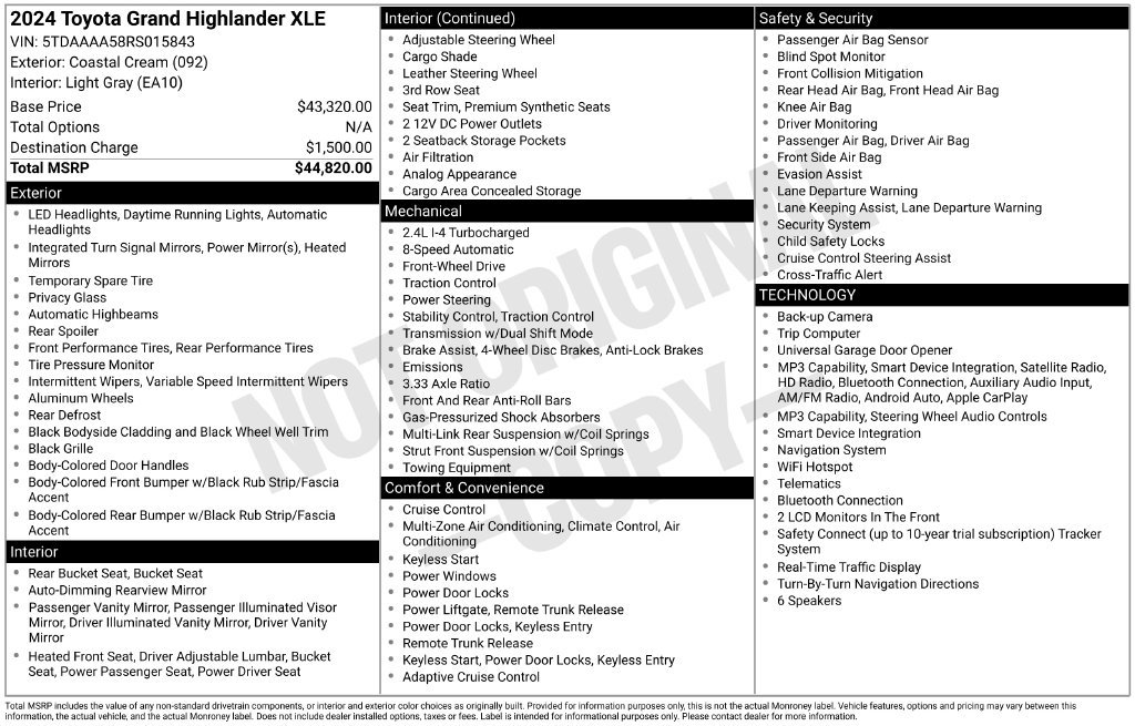 Certified 2024 Toyota Grand Highlander FWD image 2