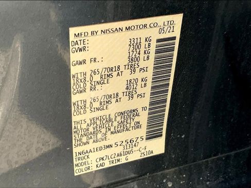 Used 2021 Nissan Titan SV w/ SV Convenience Package image 36