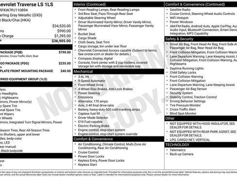 Used 2023 Chevrolet Traverse LS w/ Safety Package image 26