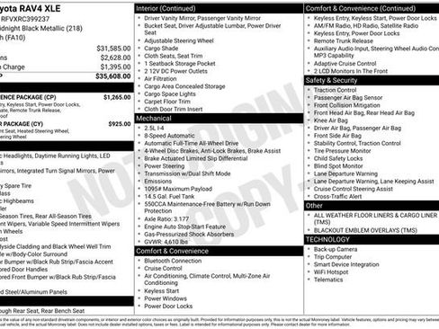 Certified 2024 Toyota RAV4 XLE w/ Convenience Package AWD/4WD image 32