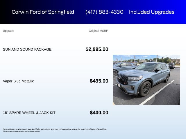 Used 2025 Ford Explorer ST w/ Sun And Sound Package AWD/4WD image 6