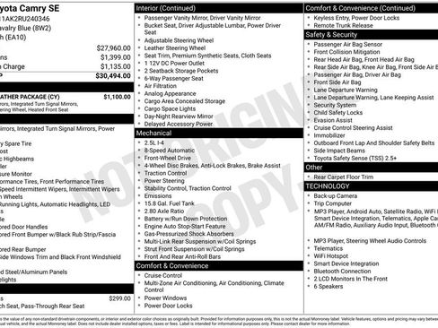 Certified 2024 Toyota Camry SE w/ Cold Weather Package FWD image 24