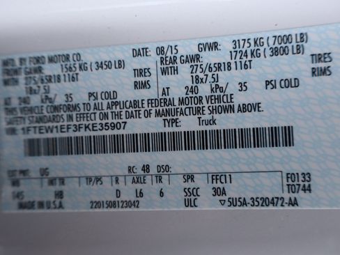 Used 2015 Ford F150 Lariat w/ Equipment Group 502A Luxury image 50