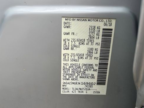 Used 2018 Nissan Murano S w/ Cargo Package FWD image 29