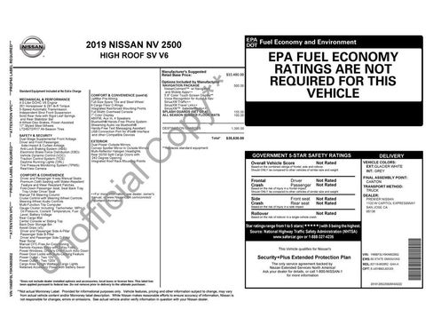 Used 2019 Nissan NV 2500 SV w/ Navigation Package RWD image 13