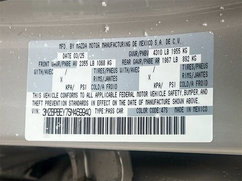 Used 2025 MAZDA MAZDA3 2.5 Turbo Sedan w/Premium Plus image 35