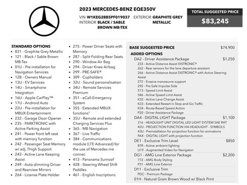 Used 2023 Mercedes-Benz EQE 350+ Sedan image 75