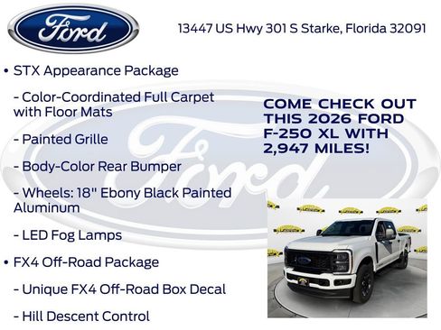 New 2026 Ford F250 XL w/ STX Appearance Package AWD/4WD image 15
