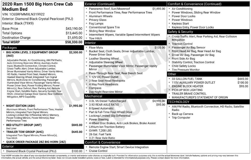 Used 2020 RAM 1500 Big Horn AWD/4WD image 3