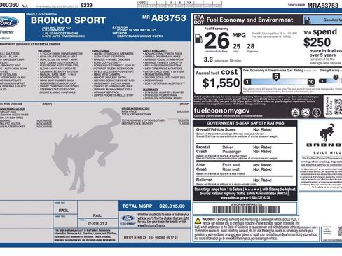 Used 2021 Ford Bronco Sport Big Bend AWD/4WD image 2