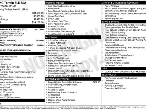 Used 2023 GMC Terrain SLE w/ Driver Convenience Package AWD/4WD image 21
