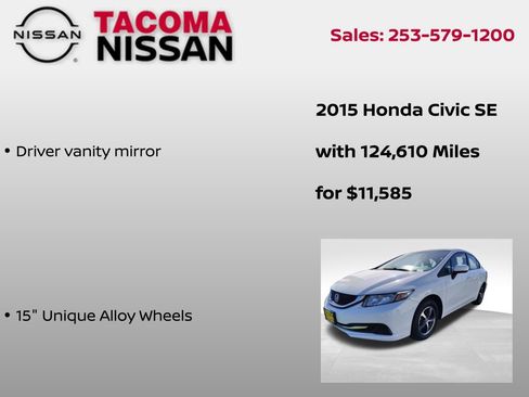 Used 2015 Honda Civic SE image 7