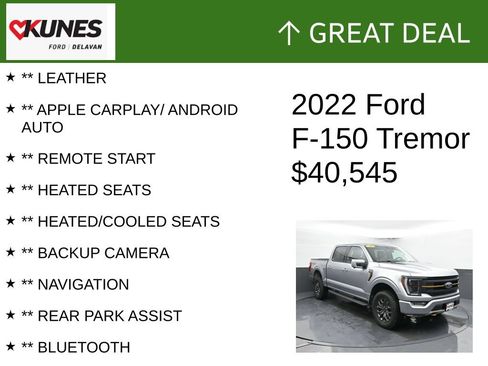 Used 2022 Ford F150 Tremor w/ Equipment Group 402A High AWD/4WD image 2