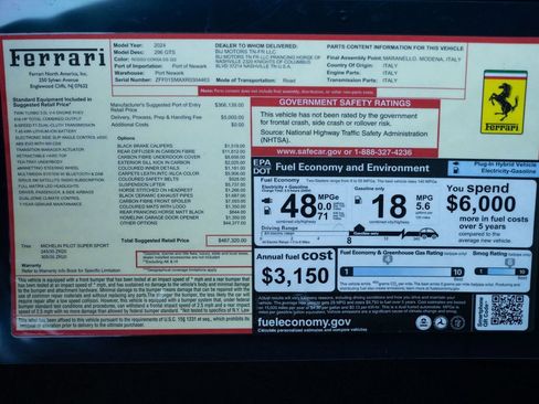 Certified 2024 Ferrari 296 GTS image 52