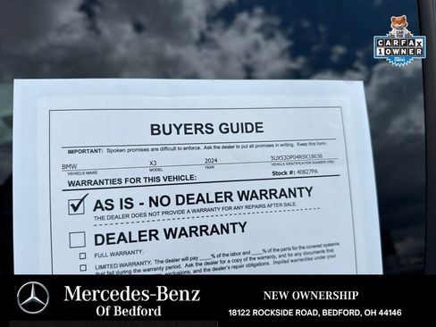 Used 2024 BMW X3 xDrive30i w/ Convenience Package AWD/4WD image 31