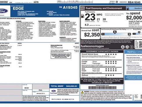 Certified 2024 Ford Edge Titanium w/ Equipment Group 301A AWD/4WD image 38