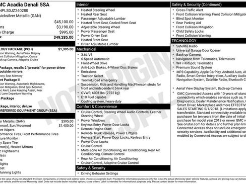 Used 2018 GMC Acadia Denali w/ Technology Package FWD image 6