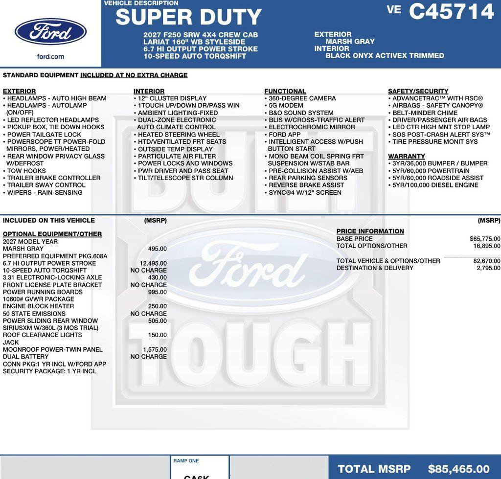 New 2027 Ford F250 Lariat AWD/4WD image 2