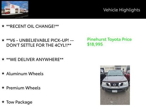 Used 2019 Nissan Frontier SV w/ Value Truck Package image 13