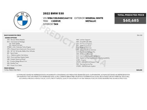 Used 2022 BMW 530i xDrive w/ Convenience Package AWD/4WD image 2