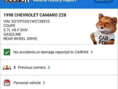 Used 1998 Chevrolet Camaro Z28 w/ Preferred Equipment Group 2 image 30