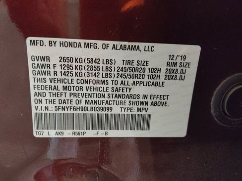 Used 2020 Honda Pilot Touring image 33