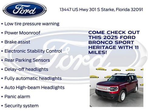 New 2025 Ford Bronco Sport Heritage w/ Convenience Package image 30